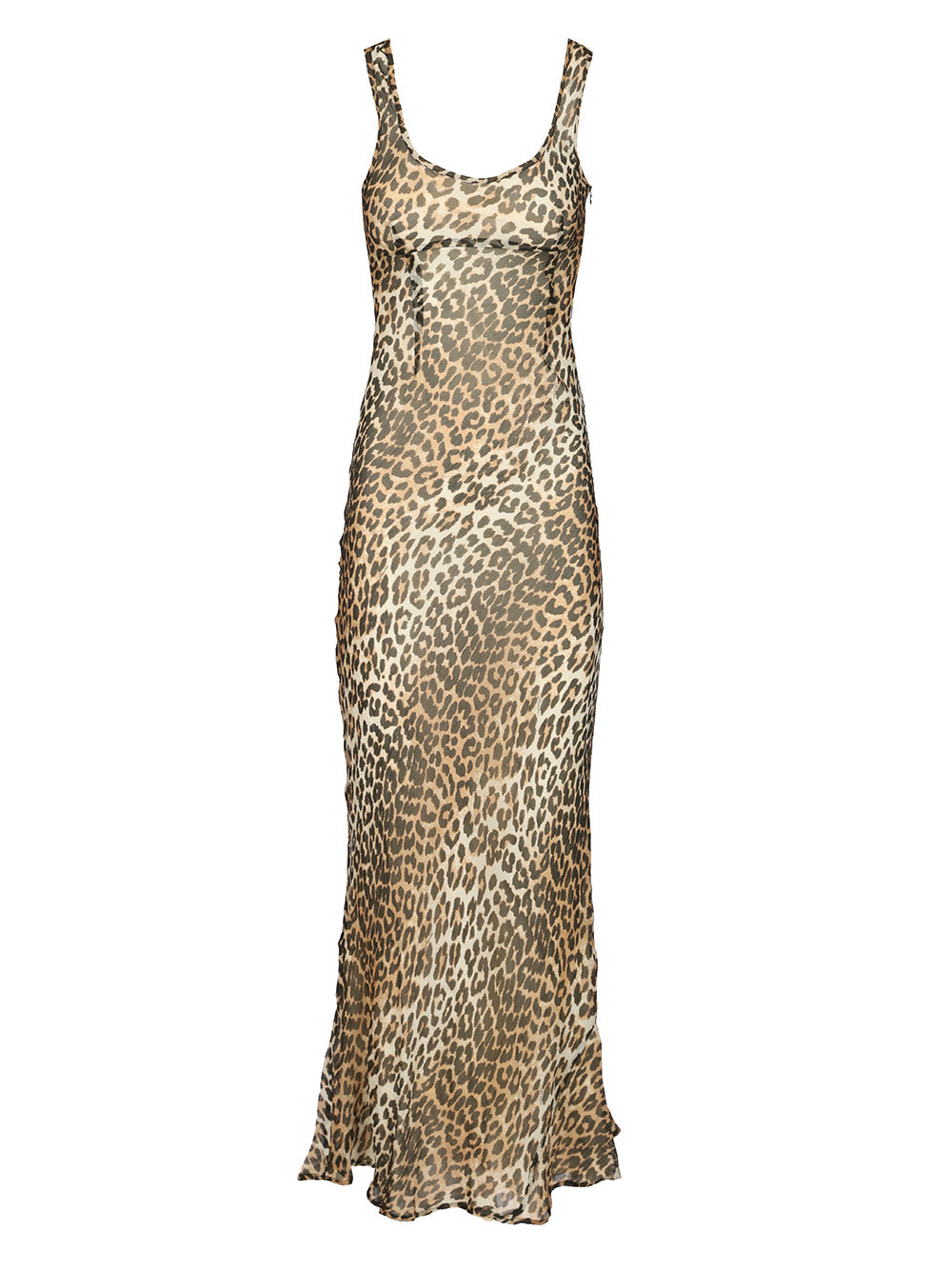 Ganni Long Leopard Dress Abiti - Animalier | 2b83049594da03e251d5a0c3ac98d434717b008f