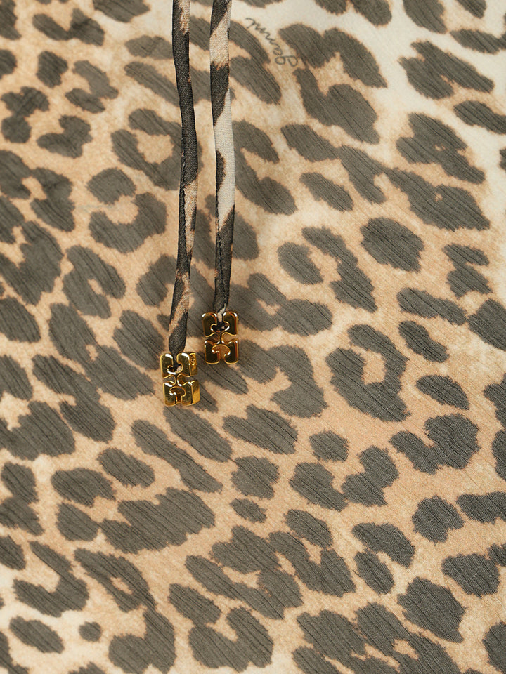 Ganni Long Leopard Dress Abiti - Animalier | dbc200f2d11ab1bda972d41adf16b56b9d10286f