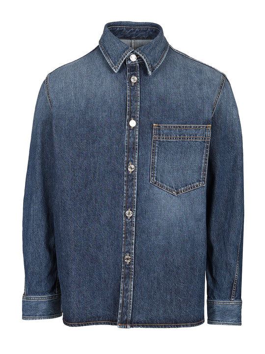 Faded Denim Shirt Jeans Blu