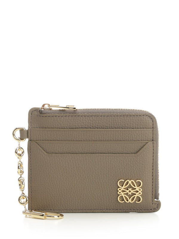 Anagram Square Card Holder Small Leather Goods Beige