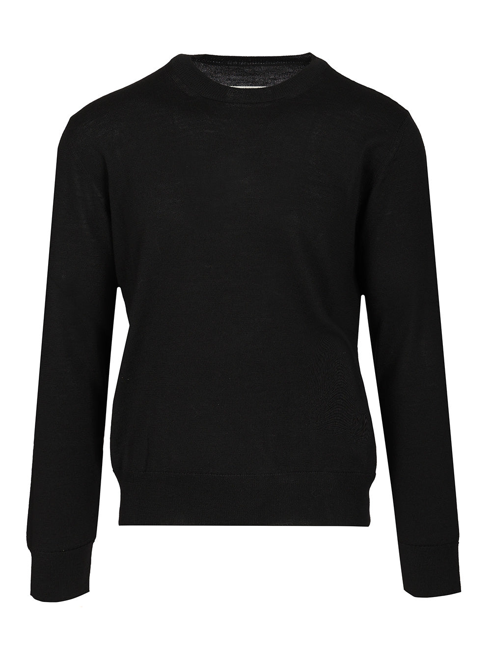 Mm6 Maison Margiela Crewneck Sweater With Patches Knitwear - Nero | 2a62bc97e3164ec262a4ab6afa4c7b50fe52baad