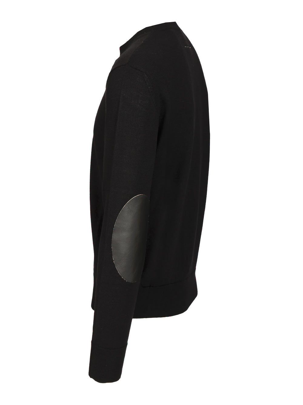 Mm6 Maison Margiela Crewneck Sweater With Patches Knitwear - Nero | 56f8dcfaab6521c29690fe7c9d4a3d0cc1af093a