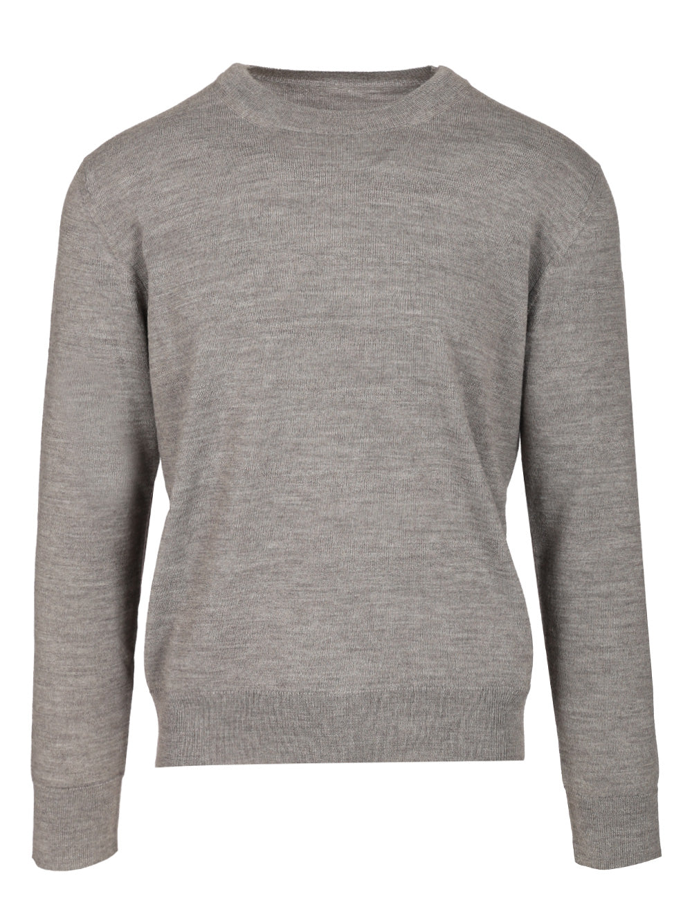 Mm6 Maison Margiela Crewneck Sweater With Patches Knitwear - Grey | aa4d9fcc18c1c81857edba50e92b8f3ef9958261