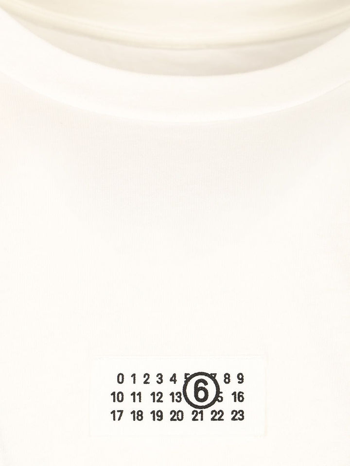 Mm6 Maison Margiela Cotton T-Shirt - Bianco | 5c6145598ef7cd510cfa3719ea88ef434d85c735