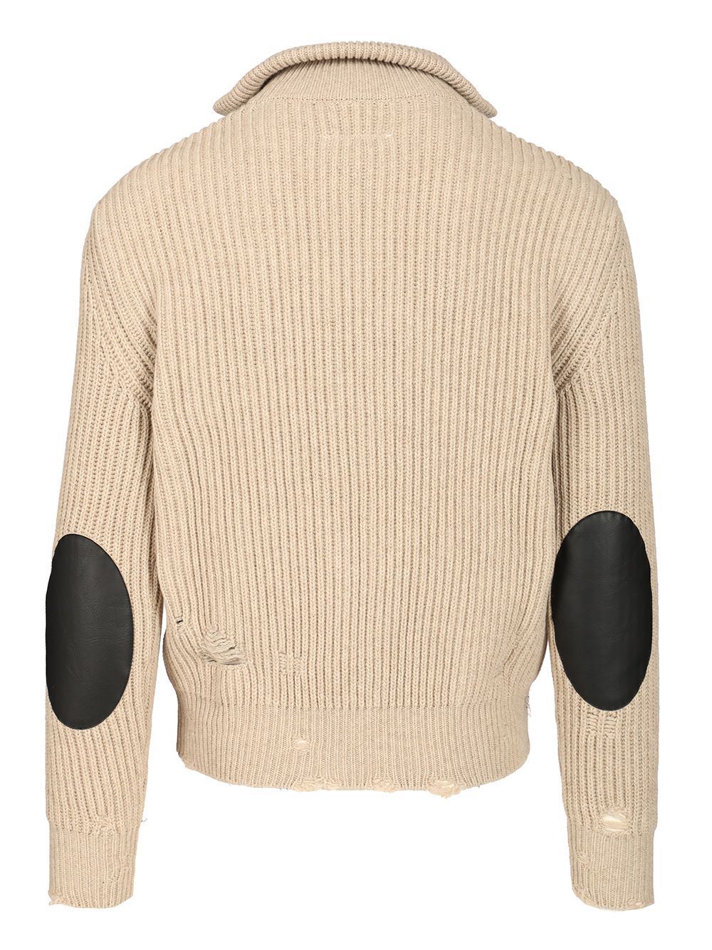 Mm6 Maison Margiela Wool Blend Knitted Jacket Giacche - Beige | d7a9eba6a79350c12e561ef6056ca89b7a8e1cc1