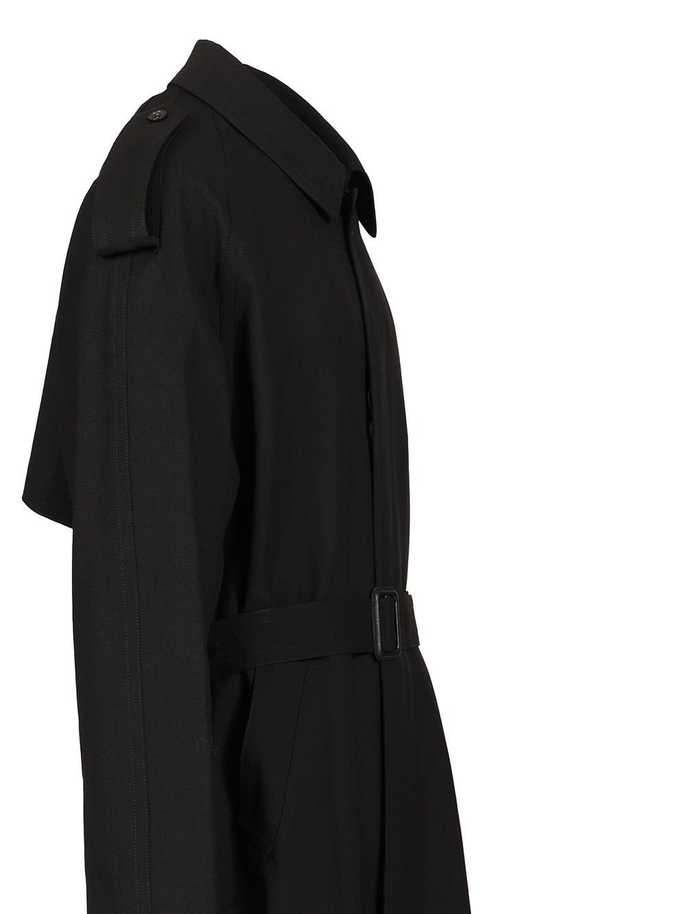 Mm6 Maison Margiela Wool Trench Coat Coats - Nero | a41889958ec5d7202521da1f2ab0c4cab200f7c2