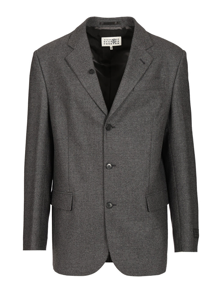 Mm6 Maison Margiela Wool Jacket Giacche - Grey | e3a37b1ca1b120a46785460720a26dab62ebf22c