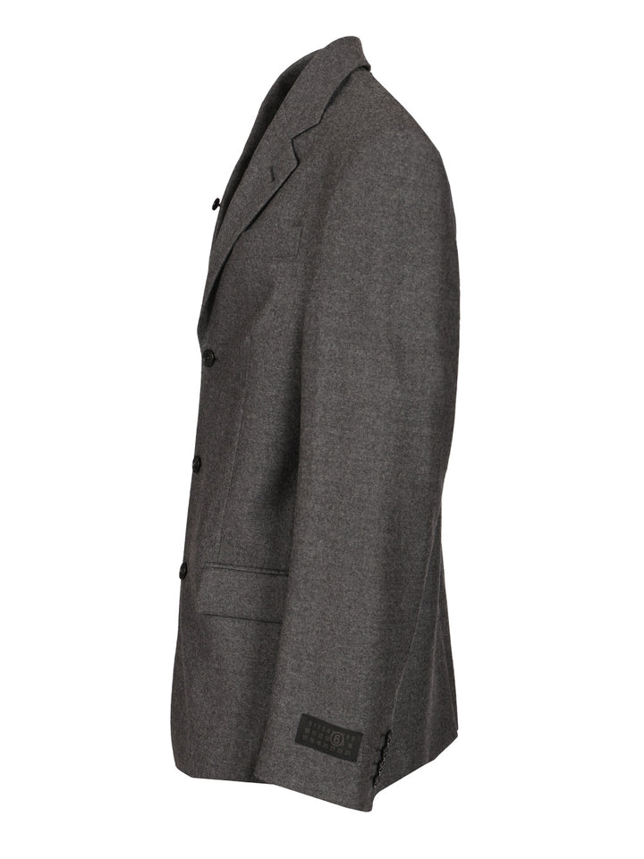Mm6 Maison Margiela Wool Jacket Giacche - Grey | b443ffa44fdb542f197efa46a173f149cabe0b65