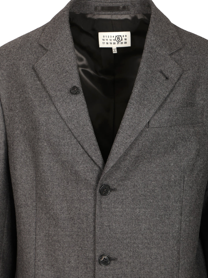 Mm6 Maison Margiela Wool Jacket Giacche - Grey | 3054ded6fa7ffec0bc27a1cebd15081d17901b61