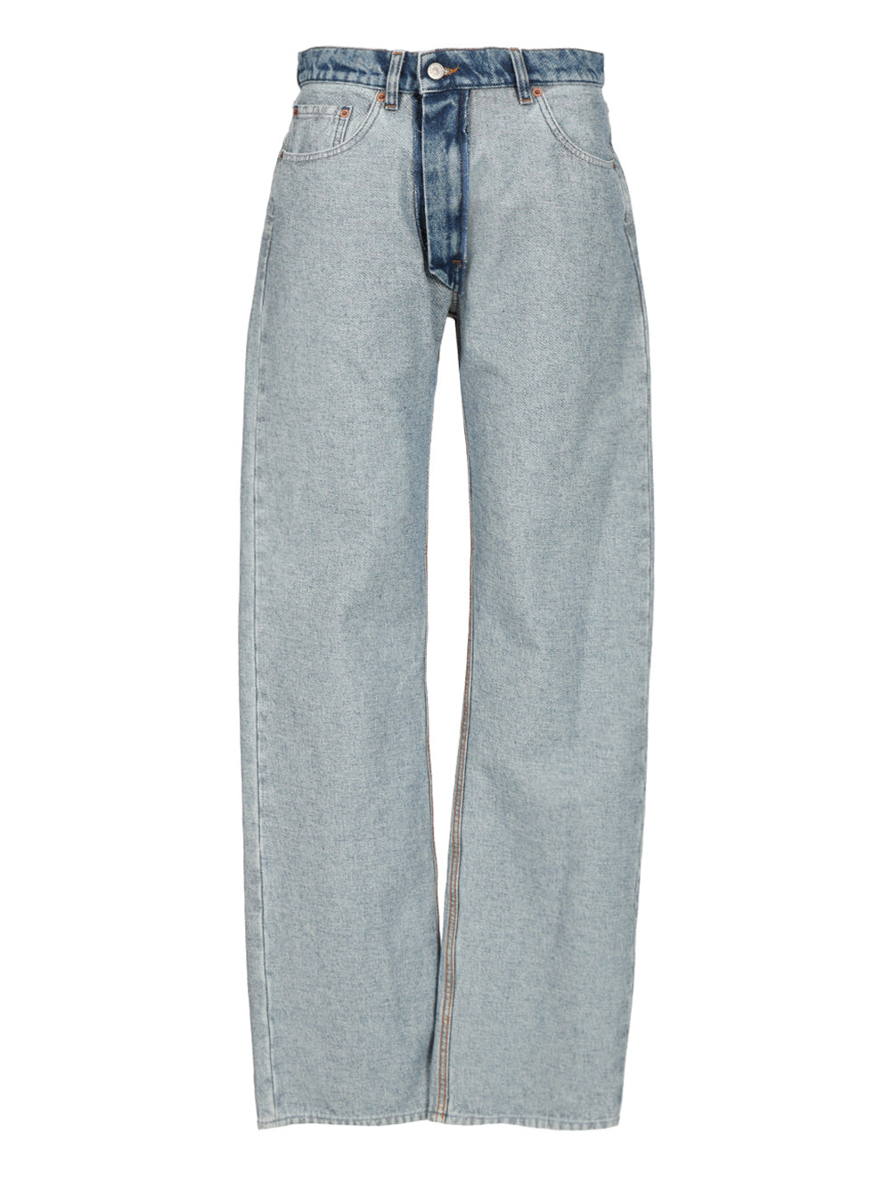 Mm6 Maison Margiela Straight Leg Denim Jeans - Blu | 6505eb881a7546c6d4314d8b547003c0a2c809b1