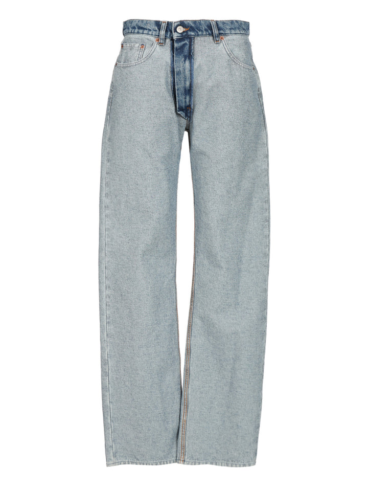 Mm6 Maison Margiela Straight Leg Denim Jeans - Blu | 6505eb881a7546c6d4314d8b547003c0a2c809b1