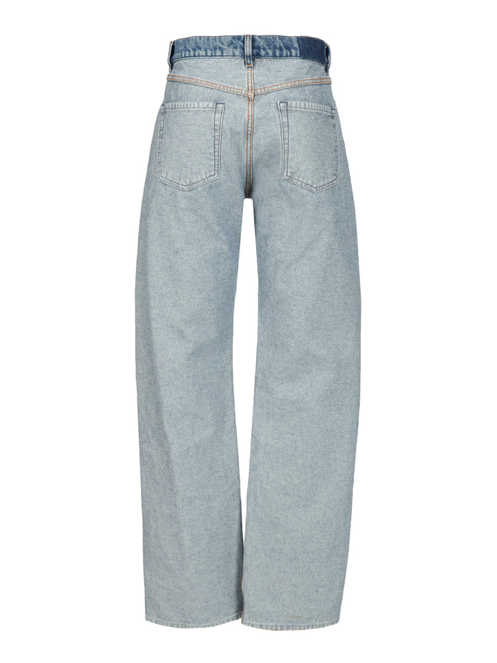 Mm6 Maison Margiela Straight Leg Denim Jeans - Blu | 9250cdd56dfc1b30ce96a9cc42d09d1fd2cae45b