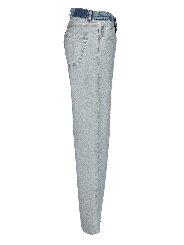Mm6 Maison Margiela Straight Leg Denim Jeans - Blu | 2b11cb311b9c40aaea03525d1e43e832e80a9799
