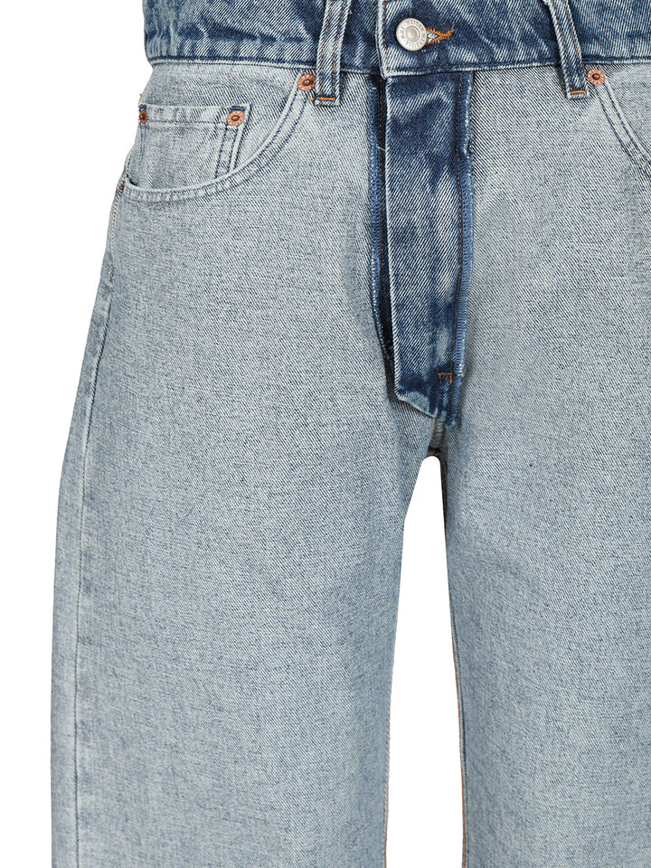 Mm6 Maison Margiela Straight Leg Denim Jeans - Blu | 3214d232f1eff440799b07efa2a16f7c21cdb9c2