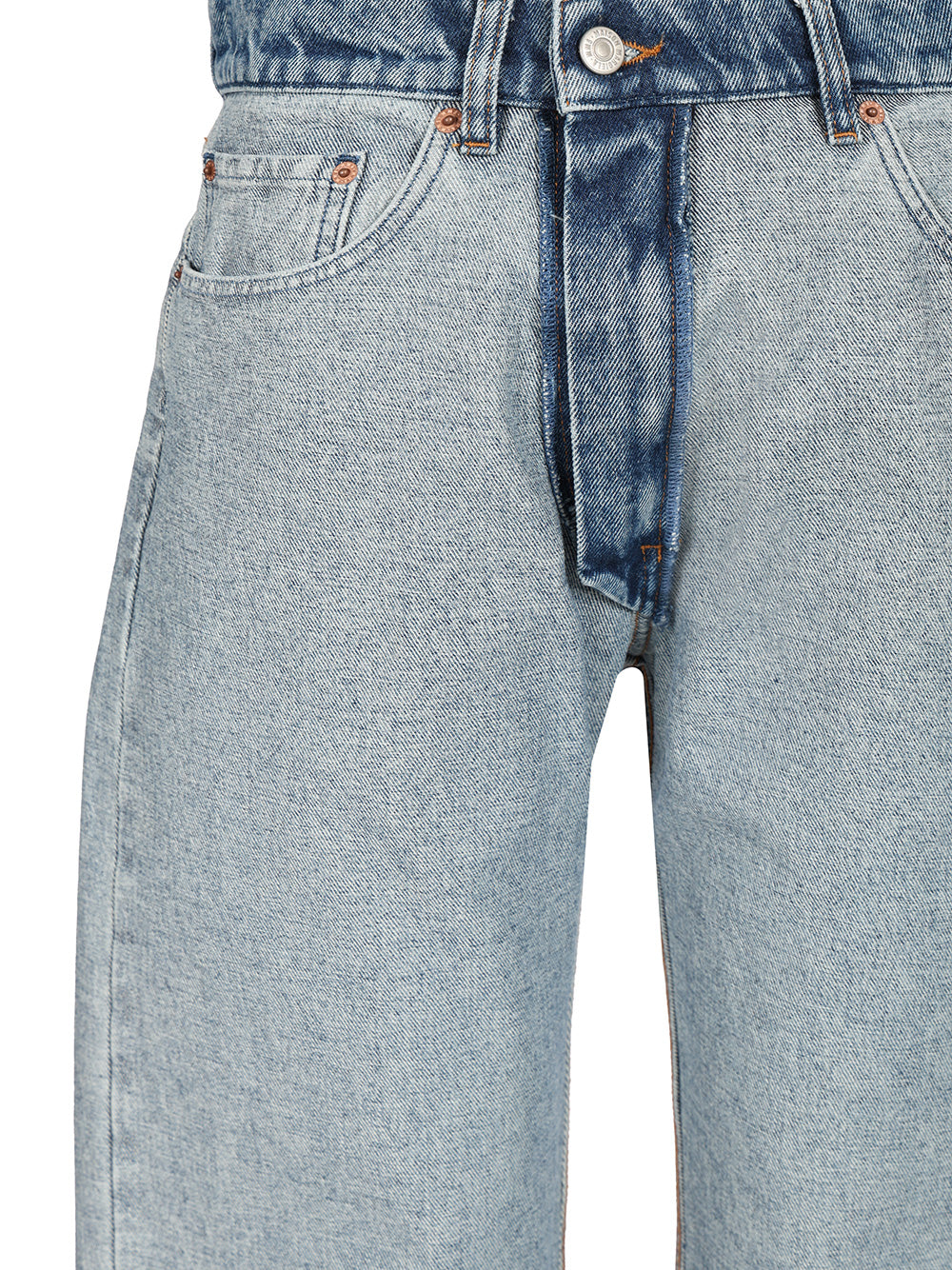 Mm6 Maison Margiela Straight Leg Denim Jeans - Blu | 3214d232f1eff440799b07efa2a16f7c21cdb9c2