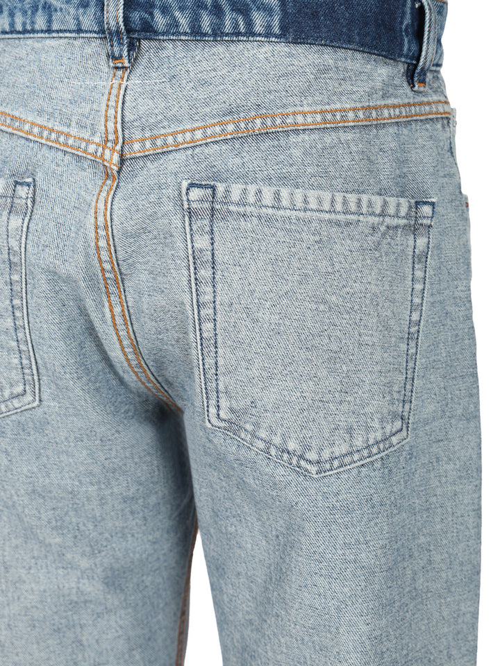 Mm6 Maison Margiela Straight Leg Denim Jeans - Blu | cc0bc7373229e9c818c233846a2827fee9a7a625