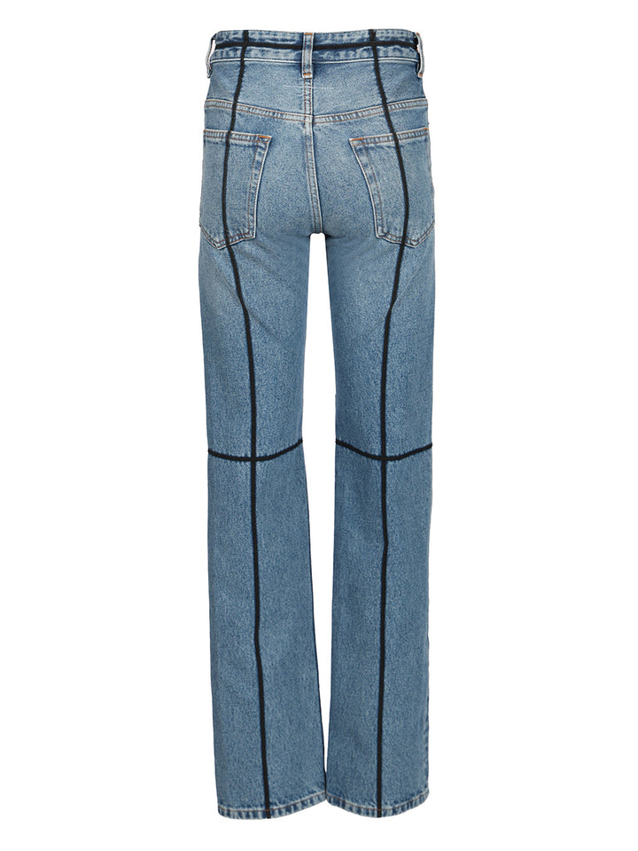 Mm6 Maison Margiela With Contrast Stitching, Jeans - Blu | 475125032fcc164d6176fa26c084c410f761758c