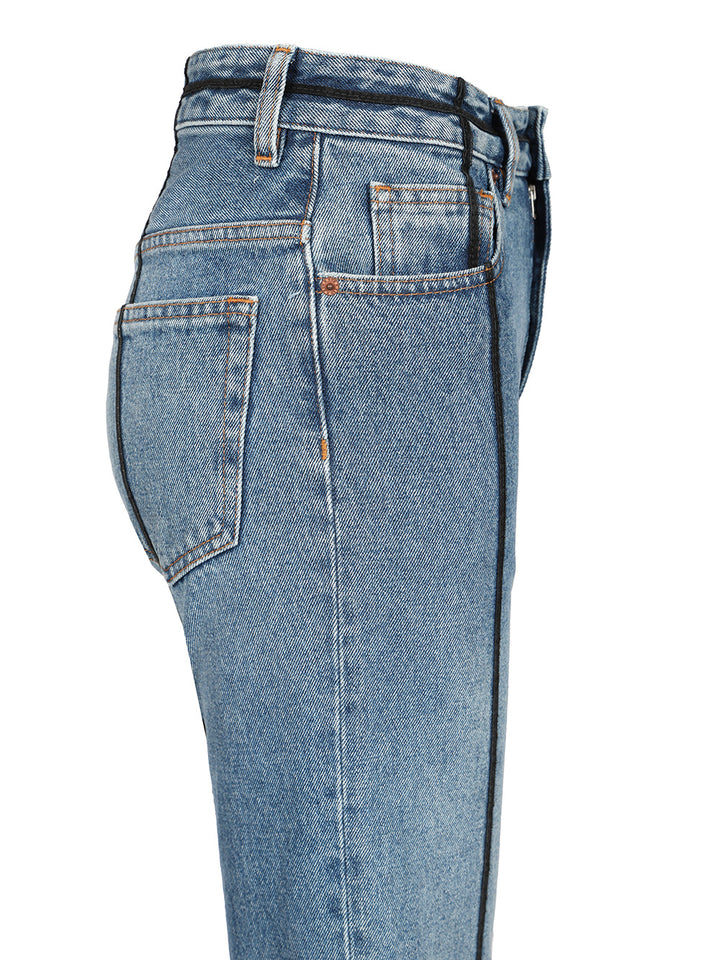 Mm6 Maison Margiela With Contrast Stitching, Jeans - Blu | 51cf2727c94e1703af9a3a0352966c2269d50c0a