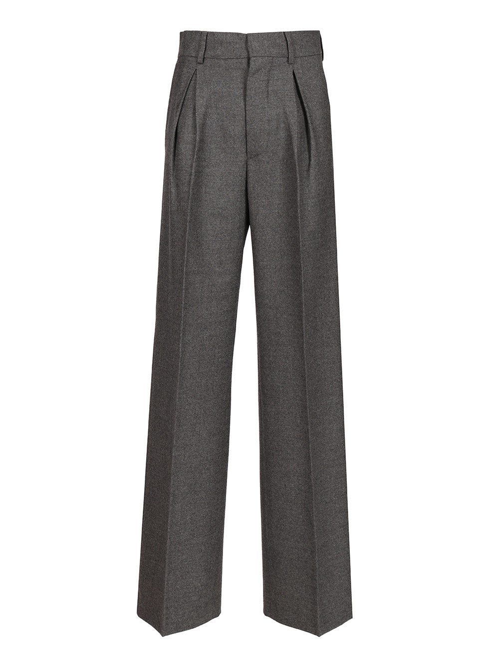 Mm6 Maison Margiela Wool Pleated Trousers - Grey | 47e1a76057187e58e5a3db7961ceeacf67a09762