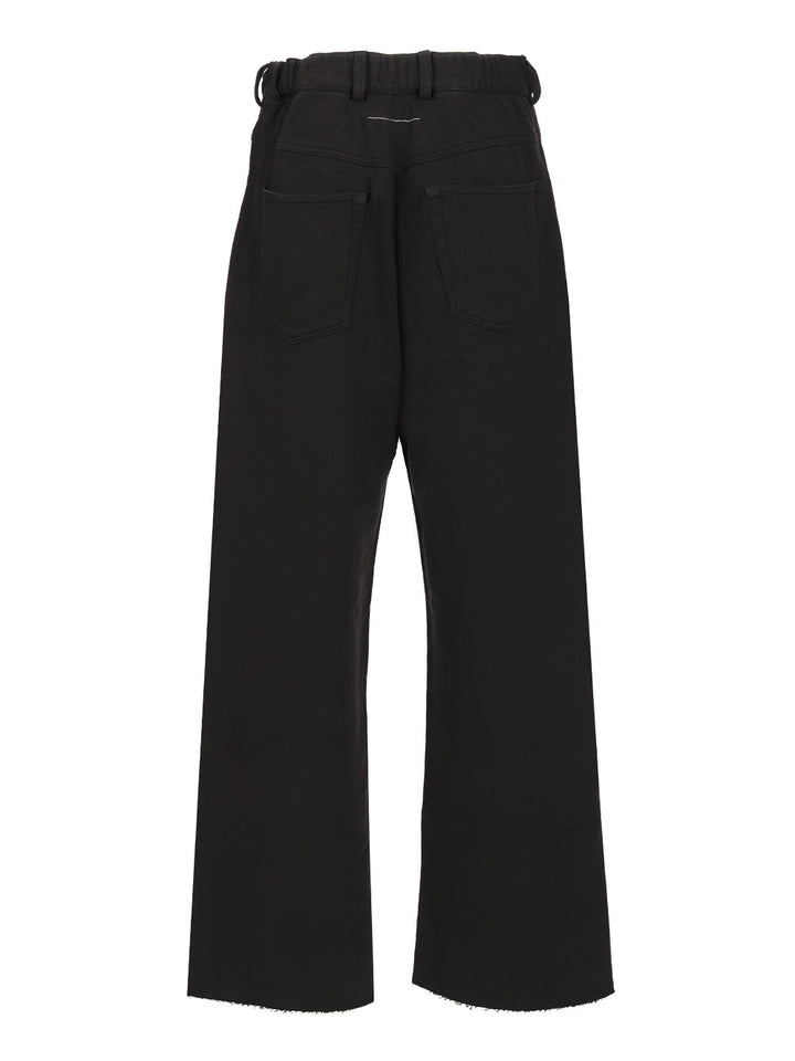Mm6 Maison Margiela Cotton Tracksuit Bottoms Trousers - Nero | 4d4e5c2e766cac6c3e4119328485fbb12664f4ab