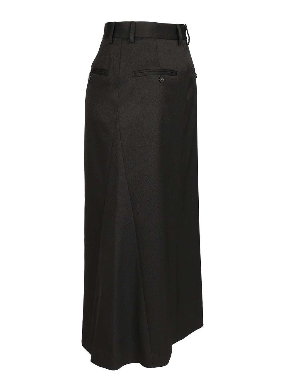Mm6 Maison Margiela Back-To-Back Midi Skirt Gonne - Nero | 26b293098ea8462ac9b4af73b03b6958255ecaec