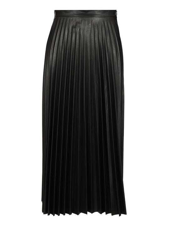 Pleated Midi Skirt Gonne Nero
