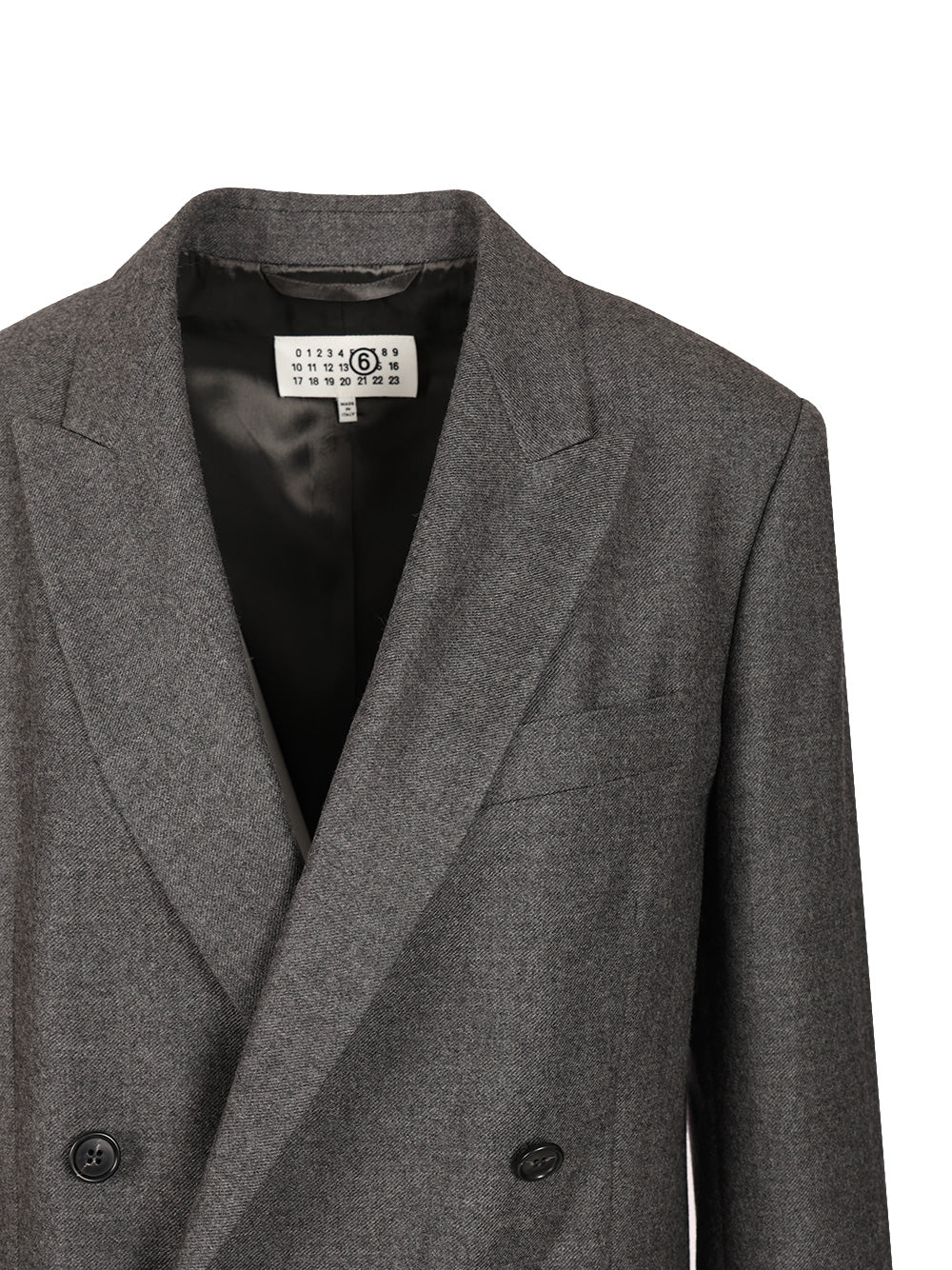 Mm6 Maison Margiela Double-Breasted Jacket Giacche - Grey | da7623eff338a90253f8f7854d594271f46e2902