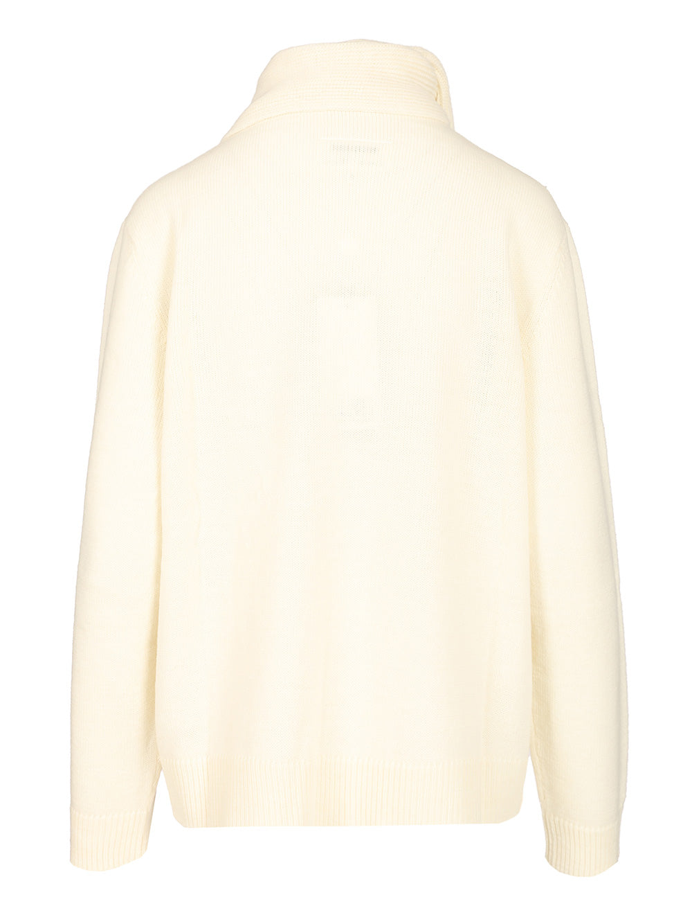Mm6 Maison Margiela Wool Blend Cardigan Knitwear - Bianco | c6468ee3920028e7ce2834ba9ea41aeb1c881bd4