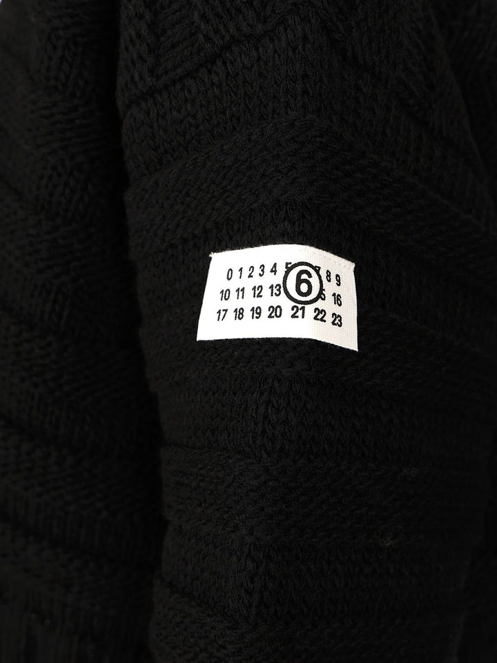 Mm6 Maison Margiela Wool Blend Pullover Knitwear - Nero | dd5be00d72488fc52e2ab673d709cdc5dba7f8bc