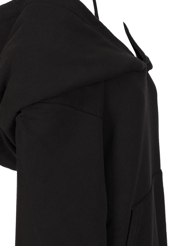 Mm6 Maison Margiela Oversized Cotton Hoodie Sweatshirts - Nero | d800a923a0c8cccfa8ab8a90dd548465c9e467fa