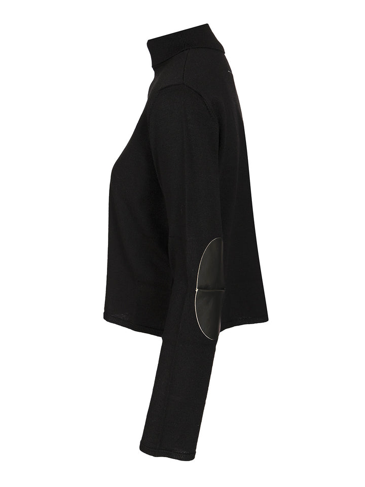 Mm6 Maison Margiela Turtleneck Sweater Knitwear - Nero | 29401f29ea7f402e11b2adee0df1a5e2a8dbc5ed