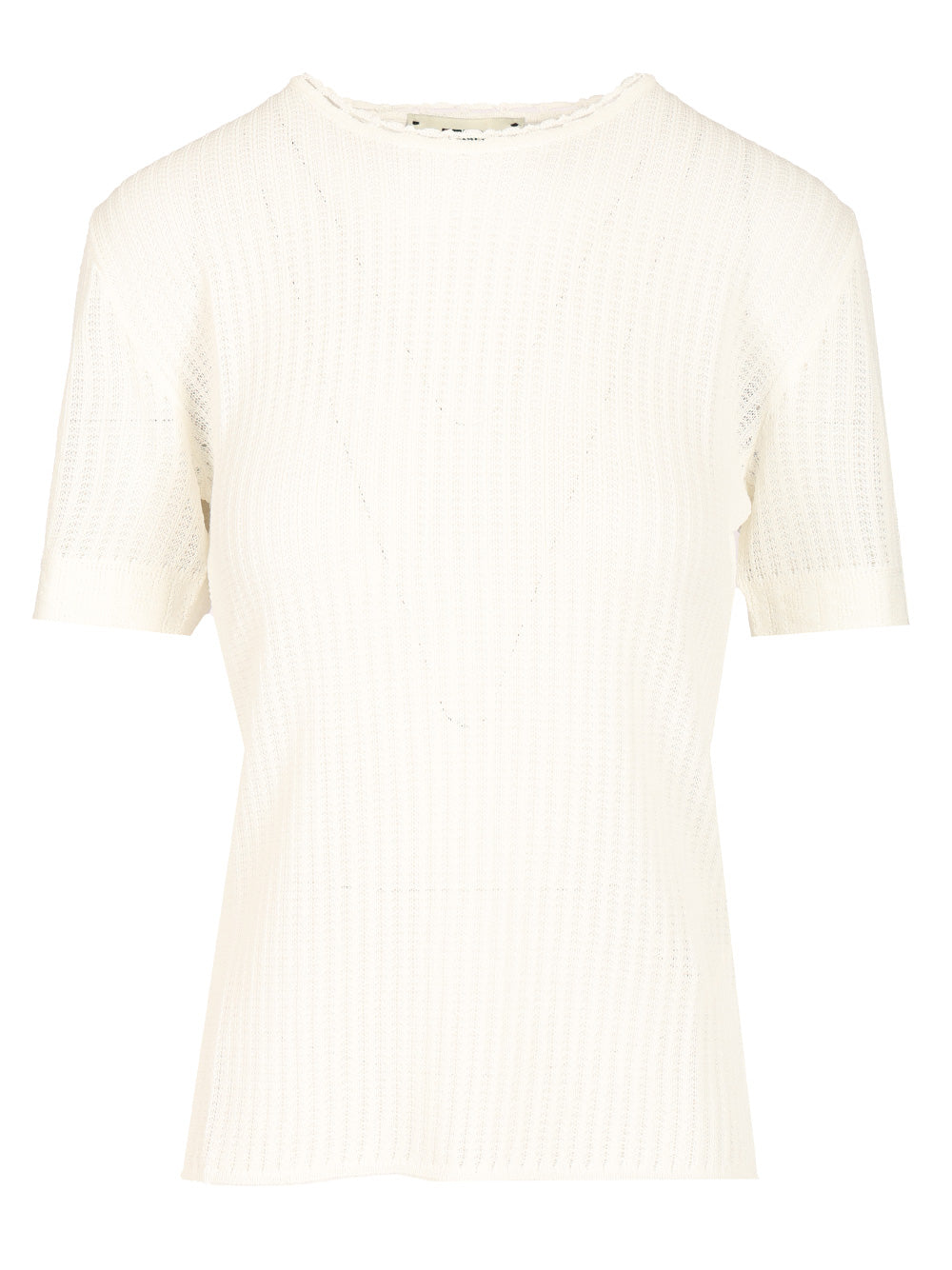 Fendi Cotton Blend Sweater T-Shirt - Bianco | a2dede285ffc121de8f21e3ffc62b2a088463466