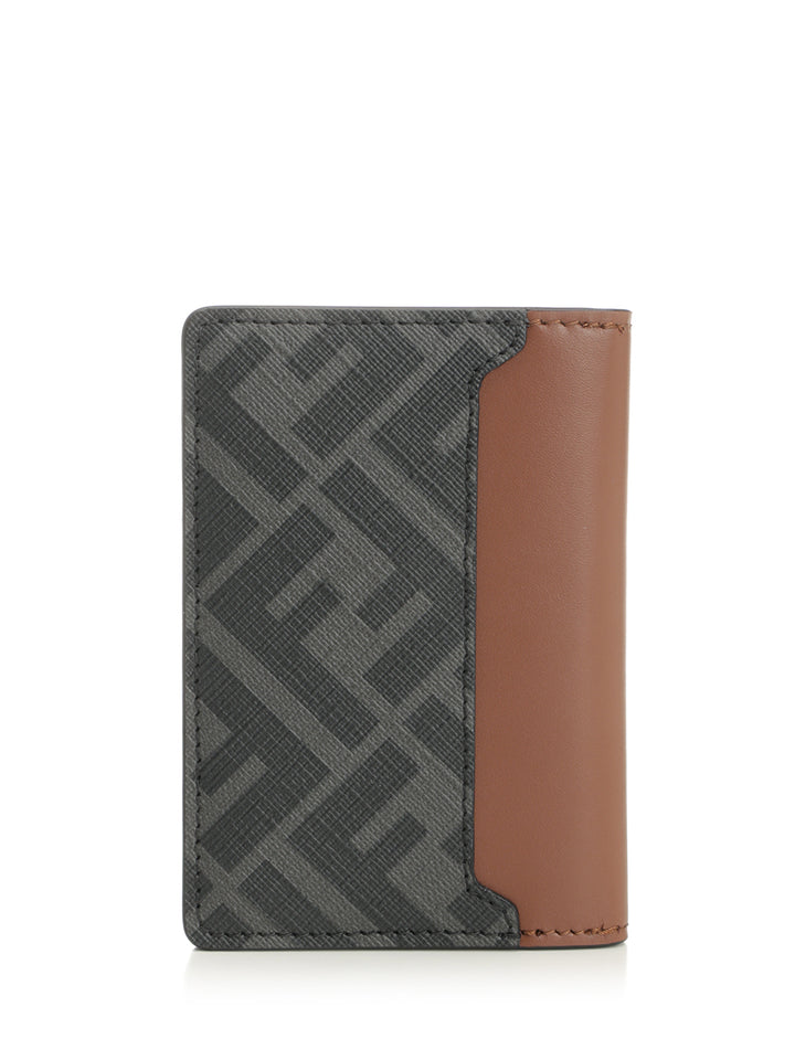 Fendi Vertical Ff All Over Card Holder Wallets - Marrone | 1db891b3876d9b6d69d64991a434799ed6b3a32f