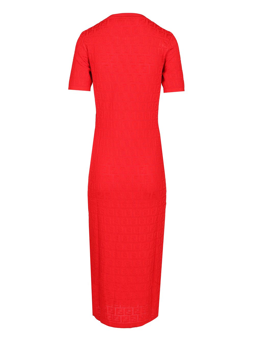 Fendi Ff Cotton And Viscose Dress Abiti - Rosso | 780484e7841f7e79ab92c75efc35ed60b98174a2