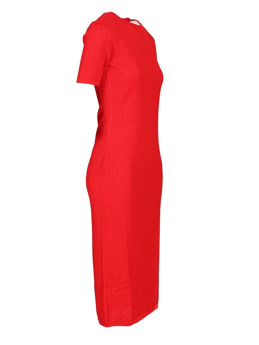 Fendi Ff Cotton And Viscose Dress Abiti - Rosso | d3bb66e1f9088f6a1ee32897e40cc8d02fc45457