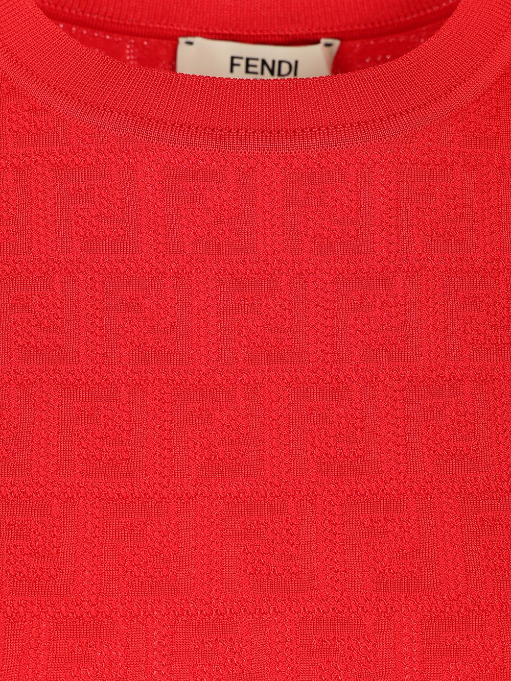 Fendi Ff Cotton And Viscose Dress Abiti - Rosso | 72dd596503c2dbe5e2c59e6d878e1f7b93bd25f6