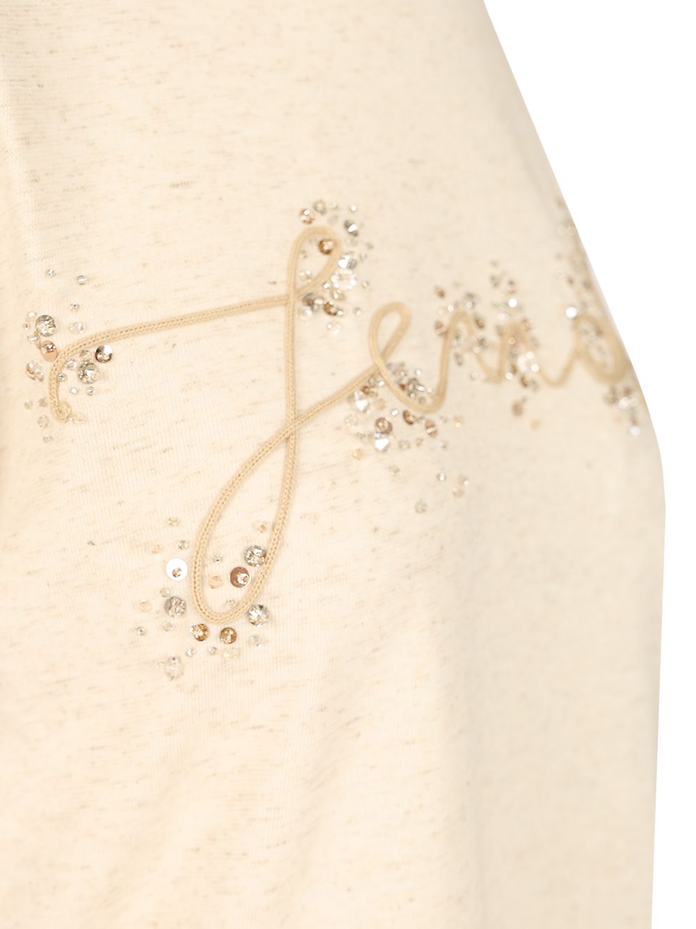 Fendi Cotton And Linen T-Shirt - Beige | 5f448abac25aa1f30be66ce4da0e9ce3da46d1a7