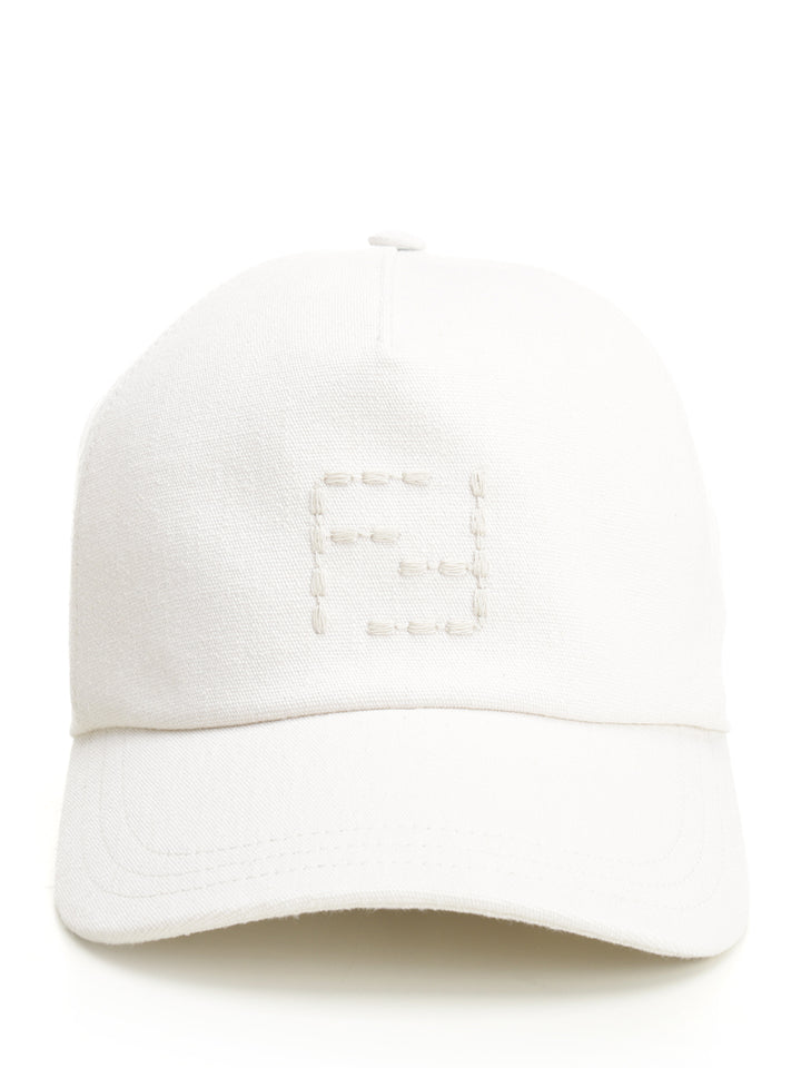 Fendi Canvas Baseball Cap Cappelli - Bianco | a20871816dcb79164455e9785f25a0d552e71fd4