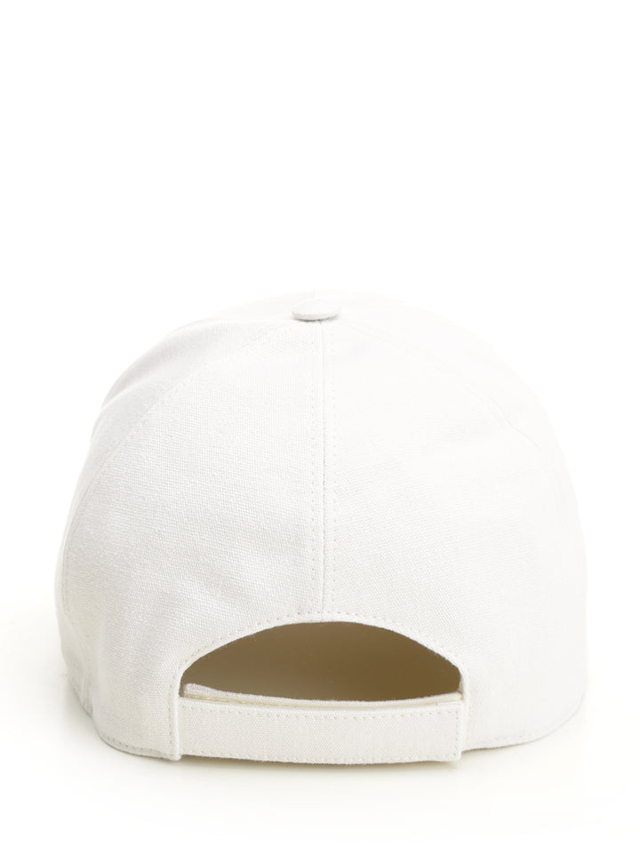 Fendi Canvas Baseball Cap Cappelli - Bianco | 86ca24de6dc90bff20777bad50c95f3685776667
