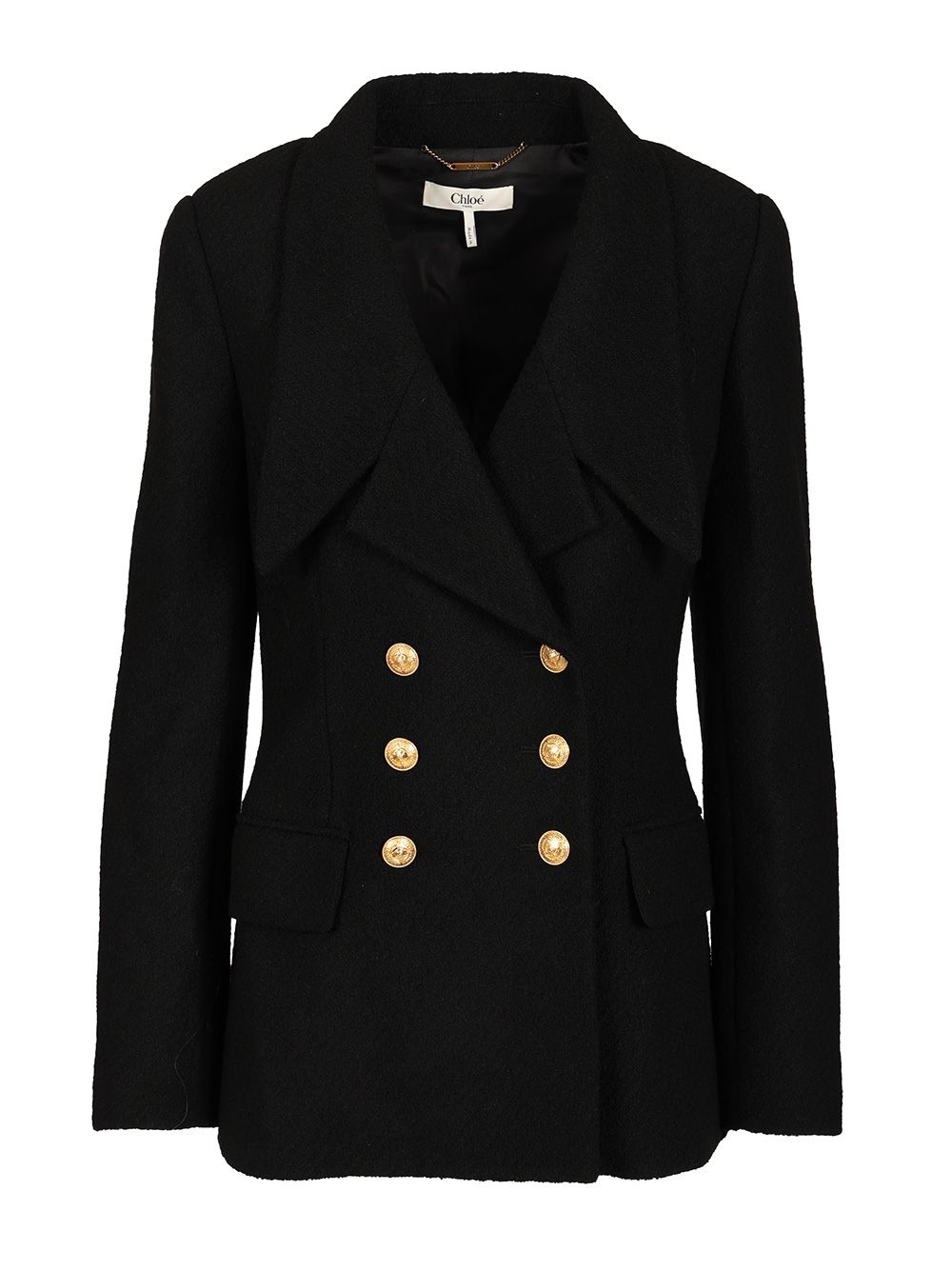 Chloe' Double-Breasted Tailored Jacket Giacche - Nero | bfea536f61e7a5bc415eeb7359ef17d9c44ae0d6