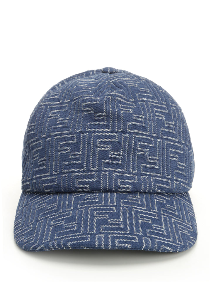 Fendi Ff Denim Baseball Cap Cappelli - Blu | c228676dc218241b282cb057f8cdaa47a4c881ca