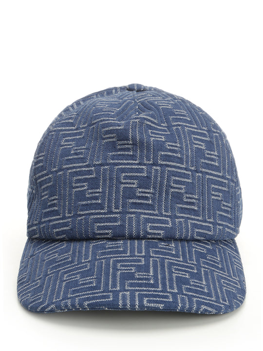 Ff Denim Baseball Cap Cappelli Blu