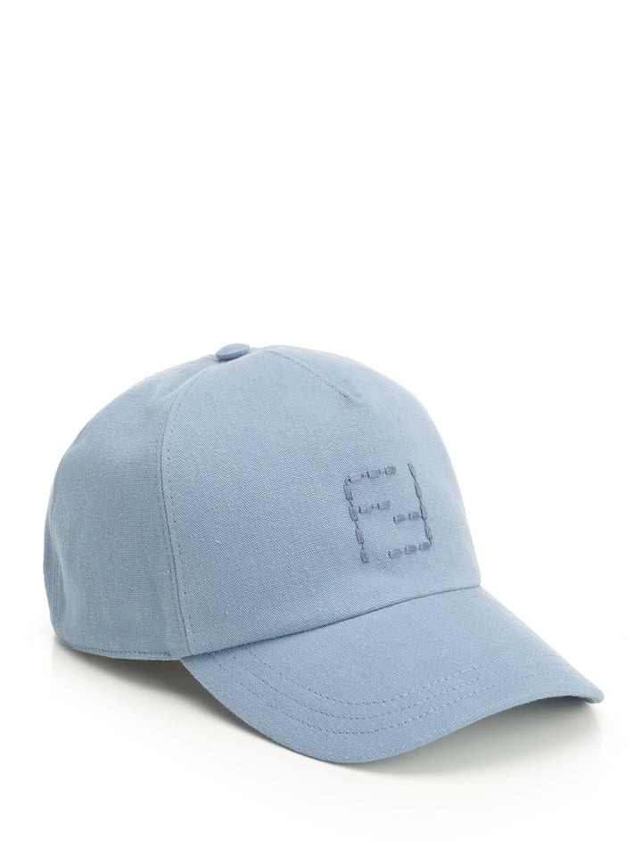 Fendi Canvas Baseball Cap Cappelli - Light blue | 0d175321e9100be849faafab83add1ee5523abf3