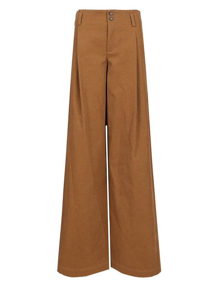 Chloe' Wide-Leg Trousers - Marrone | bcb0ec85b72dcb2d3ca2ab86636211c9c142cba4
