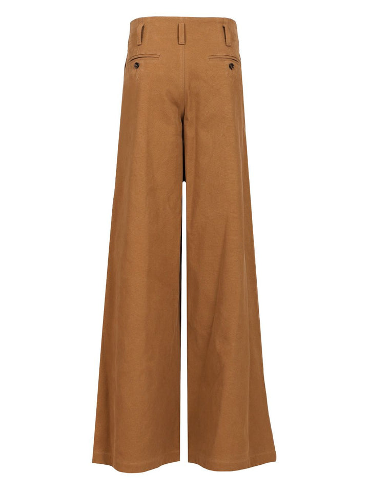 Chloe' Wide-Leg Trousers - Marrone | 5dc22af105a31e786a3d96788e0ec73901ca8916
