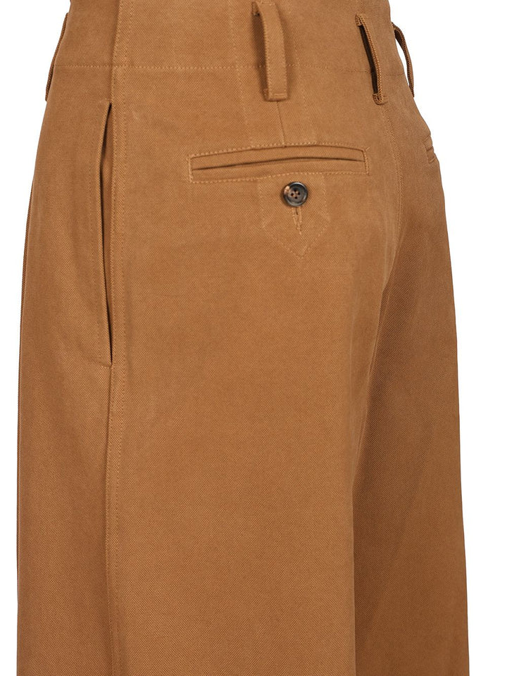 Chloe' Wide-Leg Trousers - Marrone | 6d909b40014d166db8352b76da3dfdeeb3cbd0de