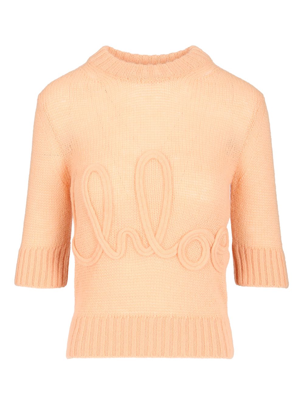 Chloe' Logo Pullover Knitwear - Arancione | e2f8ee4a11cb93a886f9ad50f995c11d243846ef