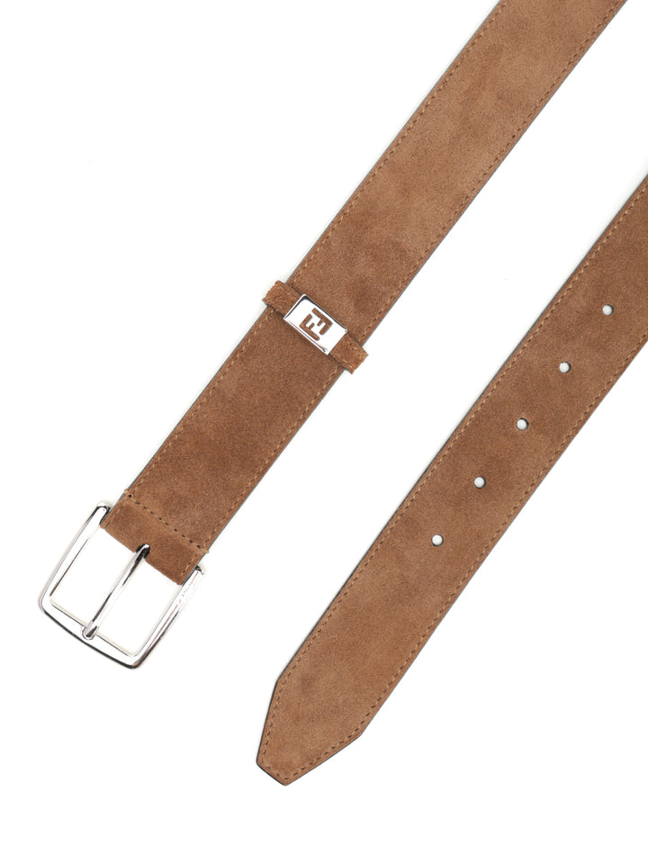 Fendi Suede Ff Belt Cinture - Marrone | cc97894c54e3887eff4da9f7850ff52ad47bbfd9