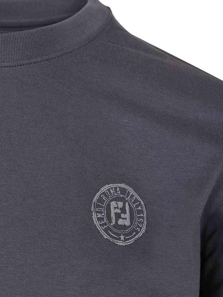 Fendi Cotton T-Shirt - Blu | c44b351298d5b1e46bc064ad7afbf195debb06e4
