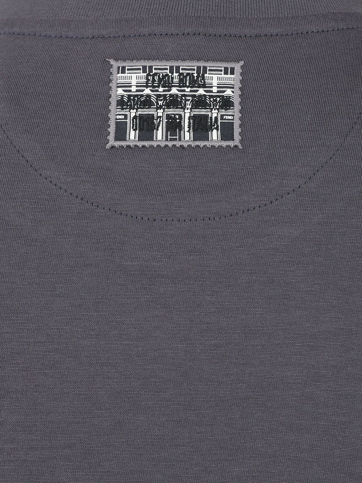 Fendi Cotton T-Shirt - Blu | d6b1cbaa50348147b5f37b453fbeee3d30188c12